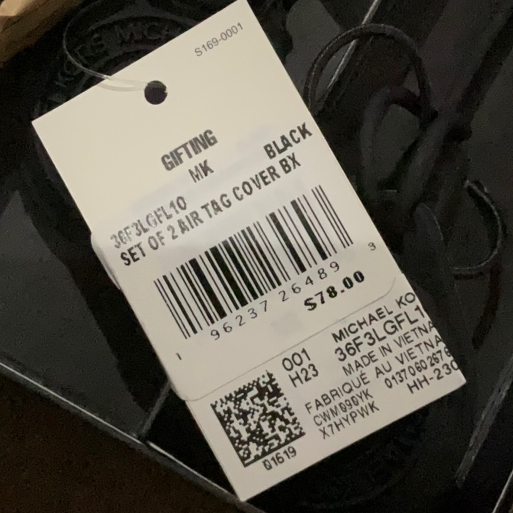 Michael Kors Black Set of 2 Air Tag Cover - Picture 5 of 6